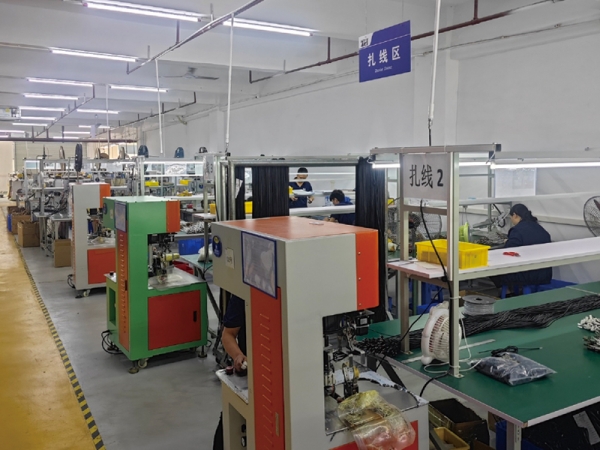 Wires tying area