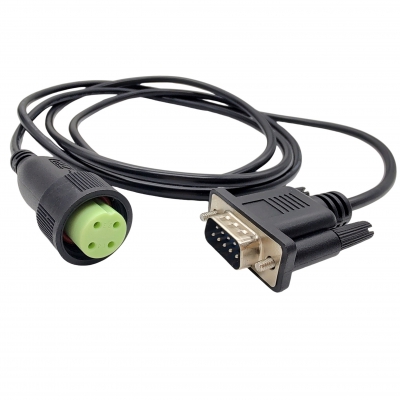 DB9 male plug to M16 4Pins green female waterproof connector extension cable 